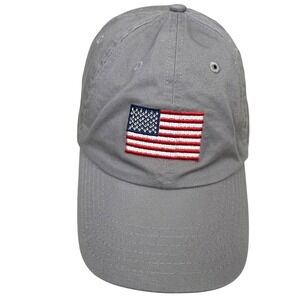 Patriotic USA American Flag Baseball Cap Hat Ivy Funds Embroidered Gray Men OSFA